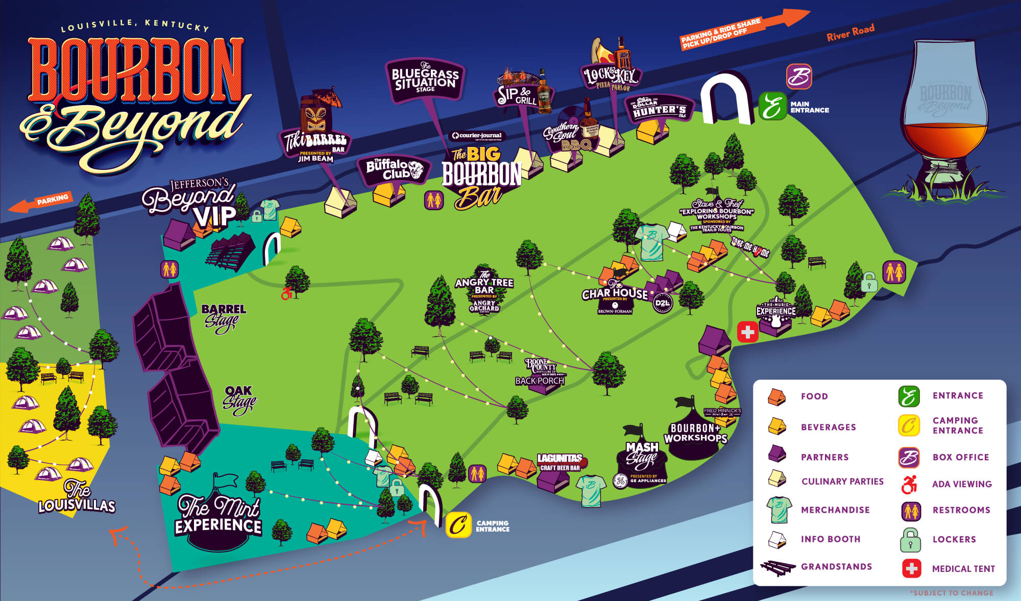 Bourbon & Beyond Festival Map